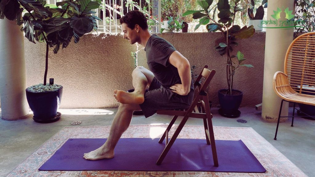 Chair Pigeon Pose