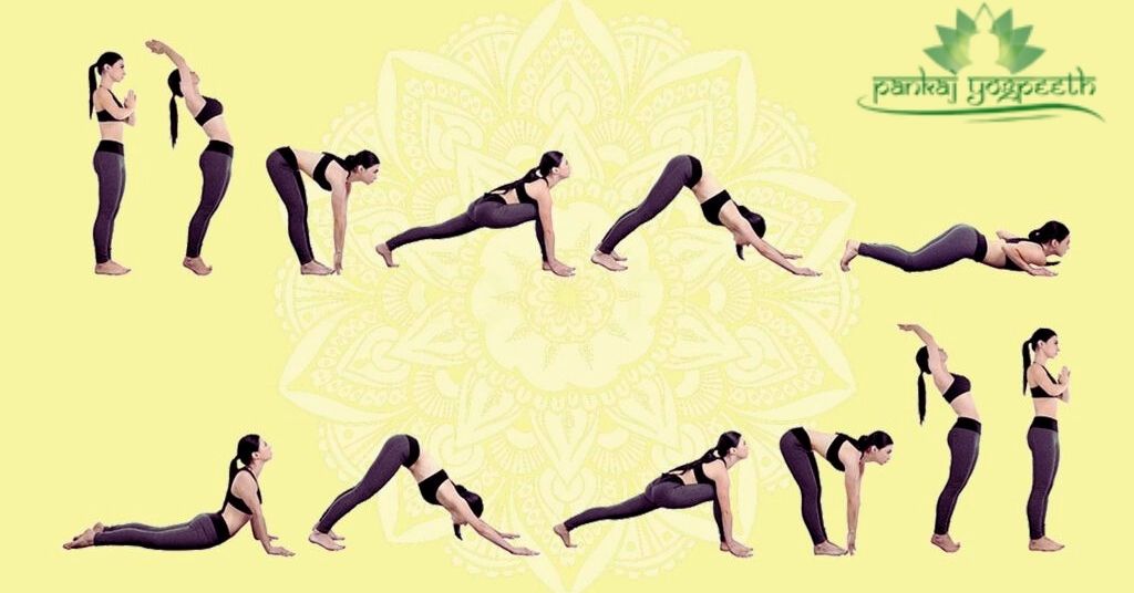 Surya Namaskar (Sun Salutation): 